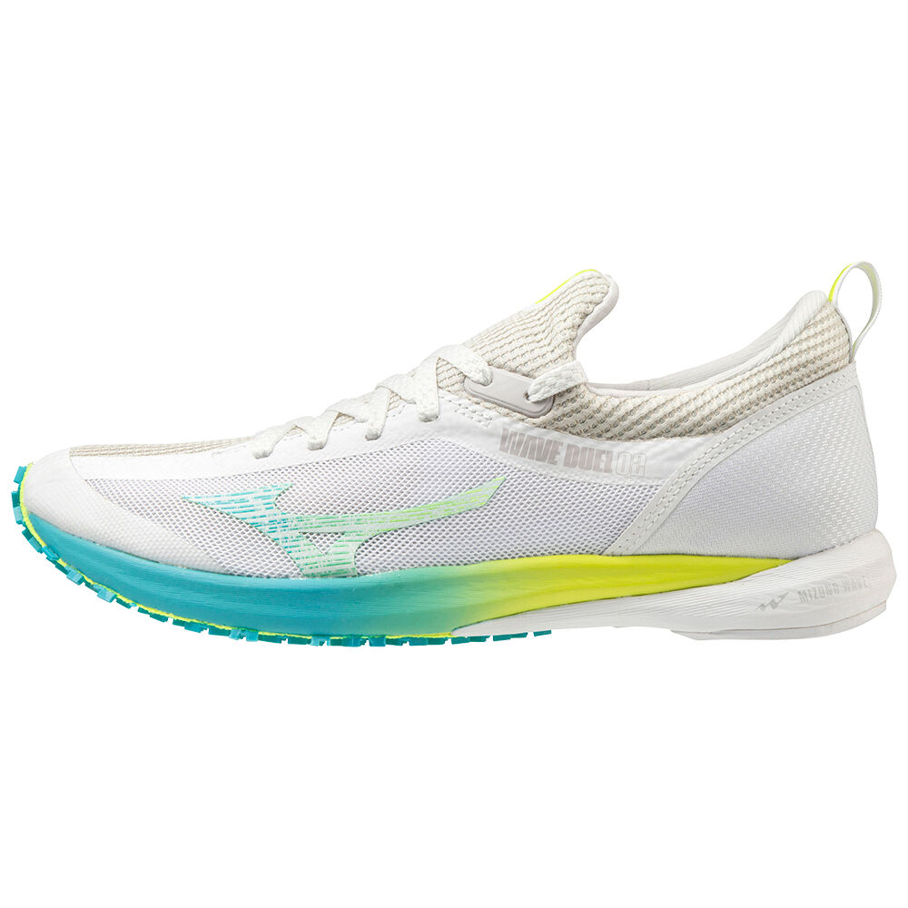 Mizuno Women's Wave Duel 2 Running Shoes White/Yellow/Blue (U1GE206042-LBG)